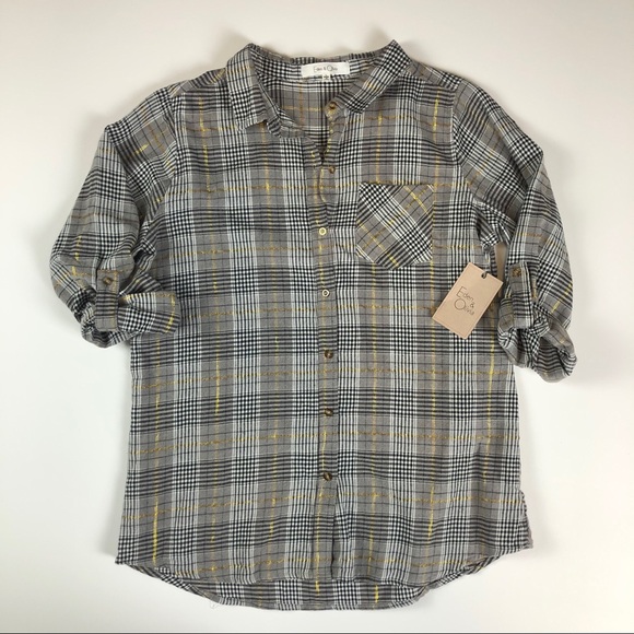 Eden & Olivia Tops - Eden & Olivia NWT Plaid Flannel Button Down - L
